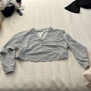 Alo cropped waffle long sleeve shirt. Worn twice, size medium